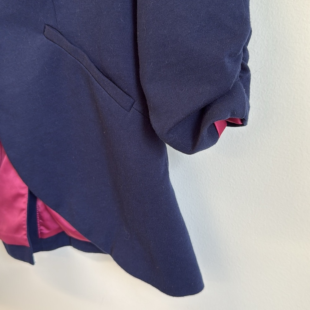 MODCLOTH fine and sandy NAVY ONE BUTTON‎ soft BLAZER JACKET large - Picture 8 of 14